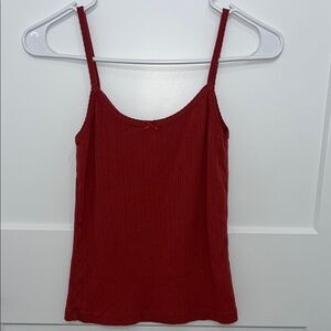 Brandy Melville Red Camisole bow Top